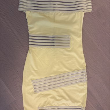 Robe bustier jaune mini