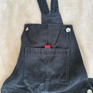 Black bib overalls