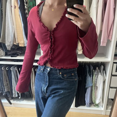 Red blouse with buttons 