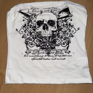 Top Tube Skull bianco