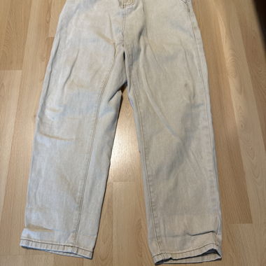 Jeans beige avec taille élastique