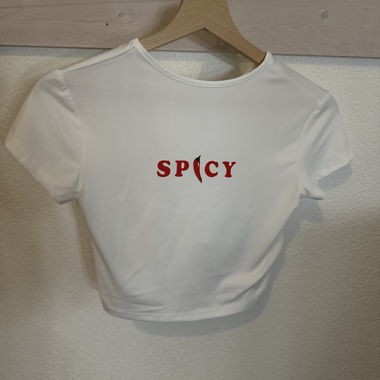 Crop Top mit Aufdruck