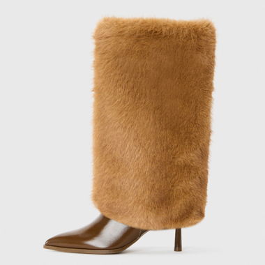 Stivali con tacco alto - tan brown