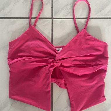 Pink Crop Top mit Trägern