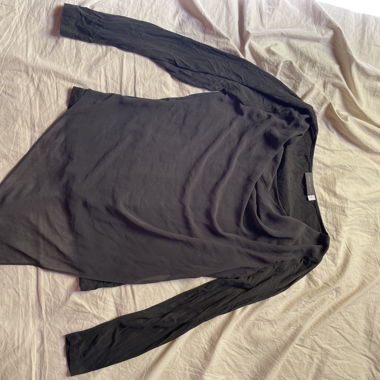 Mint Velvet Langarm-Top schwarz