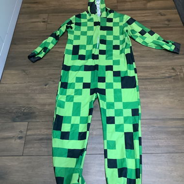 Tuta intera verde con cappuccio, taglia 170