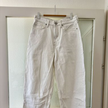 Weisse Denim-Jeans Barrel