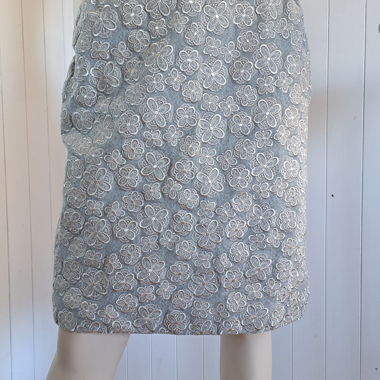 Rock Blumen Stickerei Pencilskirt Bleistiftjupe 36