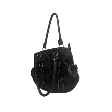 Schwarze Leder Handtasche y2k
