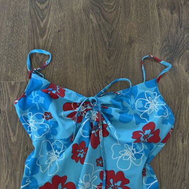 coquette blue crop top