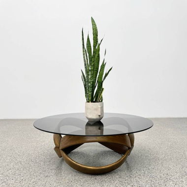 Space Age Couchtisch mit Rauchgas, 70er, Italy
