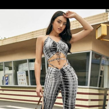 Ensemble tie dye gris
