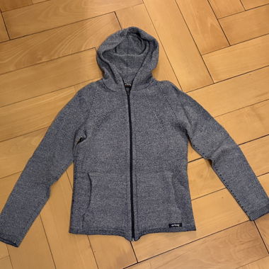 Giacca in lana / Gilet con cappuccio Erfog 100 % merino S
