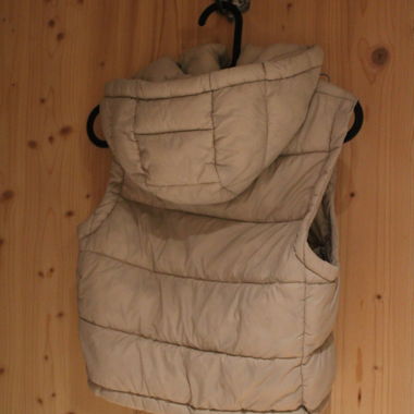 Beige cropped Weste
