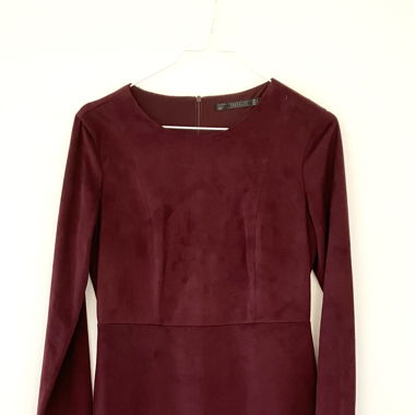 Robe daim bordeau