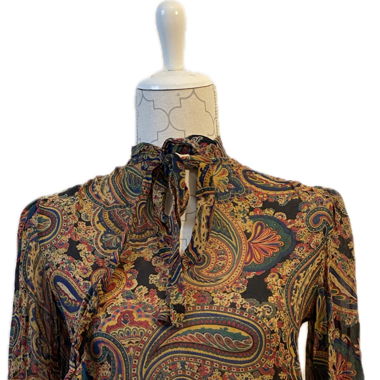 Farbige Vintage-Bluse