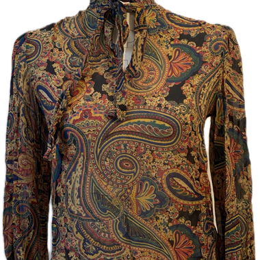 Farbige Vintage-Bluse