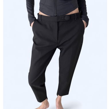 Anzughose/Stoffhose Schwarz Grösse S