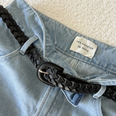 LES COYOTES DE PARIS - Short in denim & cintura