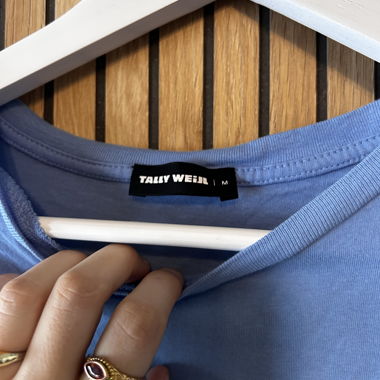 Blue Tally Weijl Crop Top with Knot