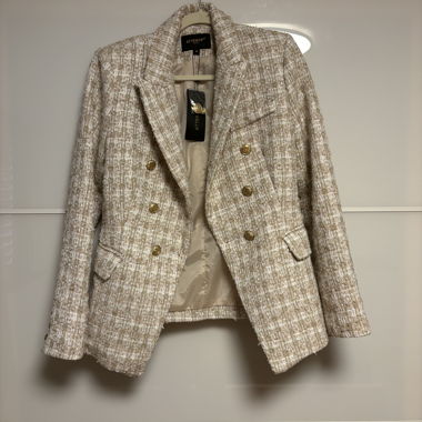 Blazer en tweed beige
