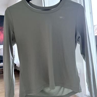 T-shirt de sport à manches longues vert clair