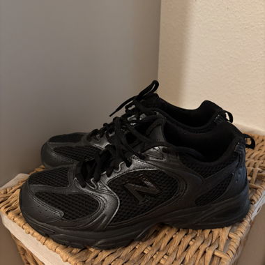 Black athletic sneakers