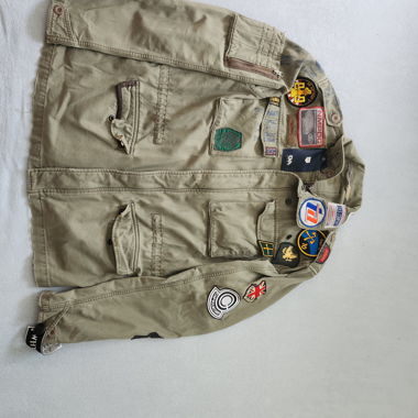 Kaki Patchworkjacke