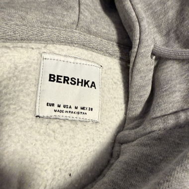 Bershka grey zip hoodie, size M