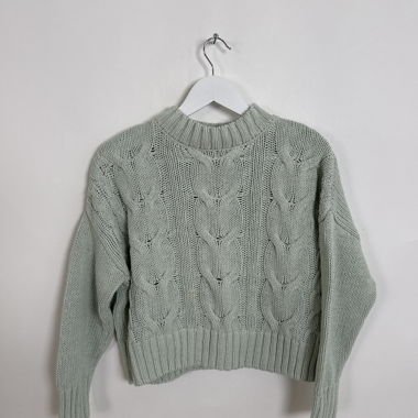 Pull en maille menthe