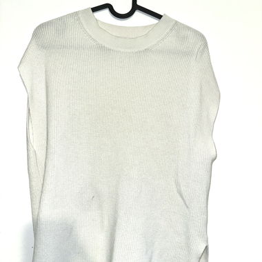 Gilet in maglia crema senza maniche di Collectif mon Amour