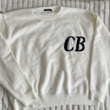 Maglione in maglia bianco CB