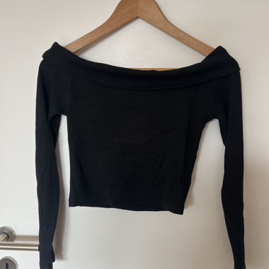Black off-shoulder top
