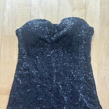 Trägerloses Glitzer Top
