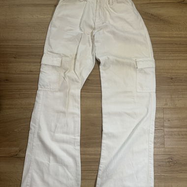 Subdued White cargo pants