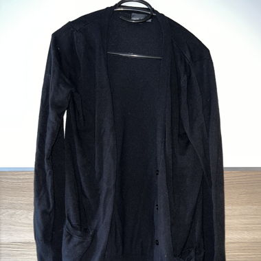 Strickjacke, schwarz, S, 36, Knöpfe, Taschen
