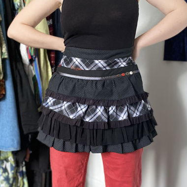 Y2K Punk Plaid Mini Skirt by Cache Cache 