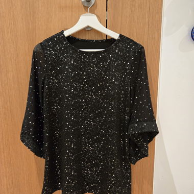 Black Sequin Blouse Size S
