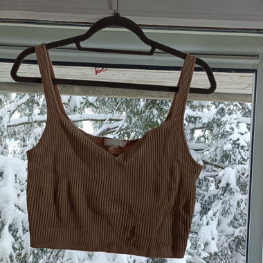 Crop top beige Gr. M