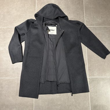 Cappotto in lana ECOALF con cappuccio, taglia M