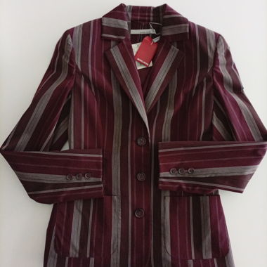 MORE & MORE striped bordeaux blazer, size 36