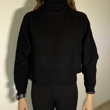 Maglione dolcevita nero