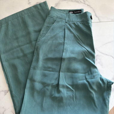 Zara teal trousers