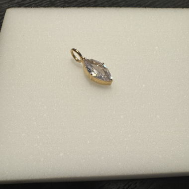Gold‑plated Pendant with Clear Stone