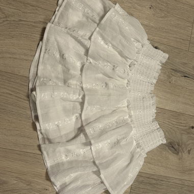 Short White Ruffle Skirt