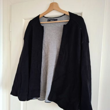 Knit throw jacket