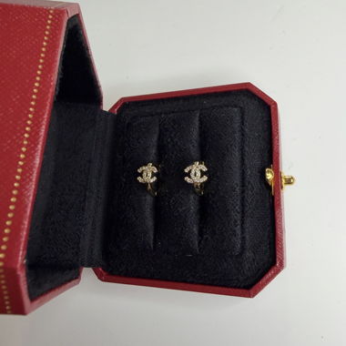 Golden Vintage Stud Earrings