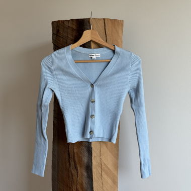 Hellblauer Rippen-Cardigan Savage Honey Gr. S