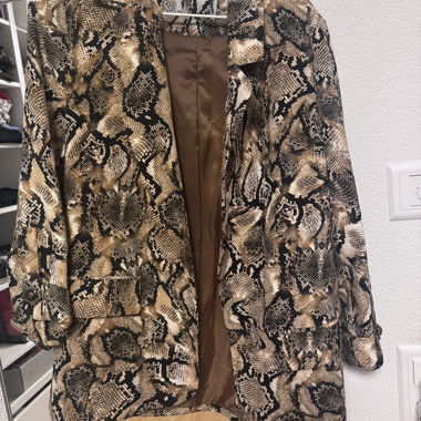 Snake Print Oversize Blazer