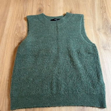 Gilet vintage in lana verde